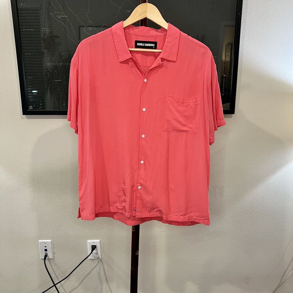 Double Rainbouu - Free Entry Short Sleeve Shirt - Chili / Pink